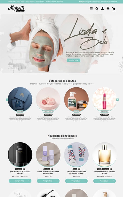 Página inicial do site